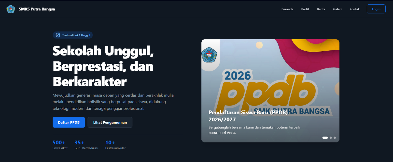 Ilustrasi Website Resmi Sekolah